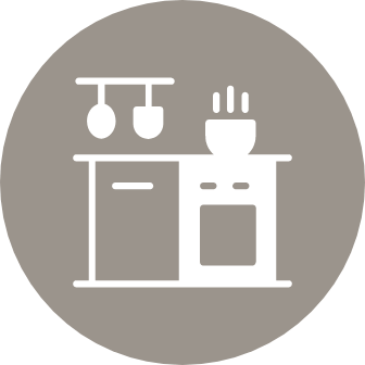 Quartz countertops and kitchen backsplash
